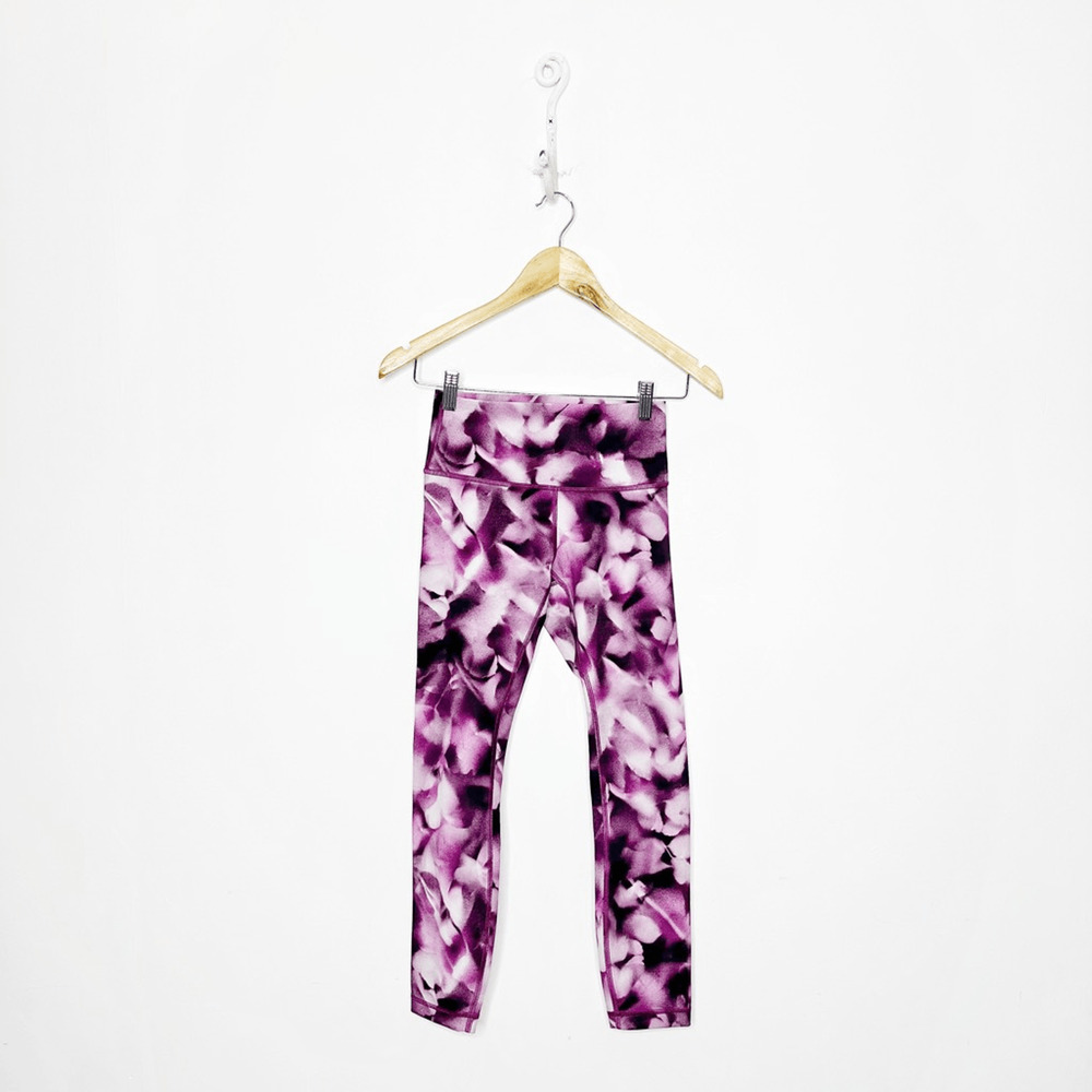 lululemon athletica Purple Floral Print Leggings